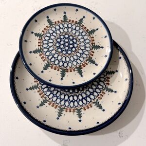Polish Pottery Rustic Pines 2/ Dessert Plate